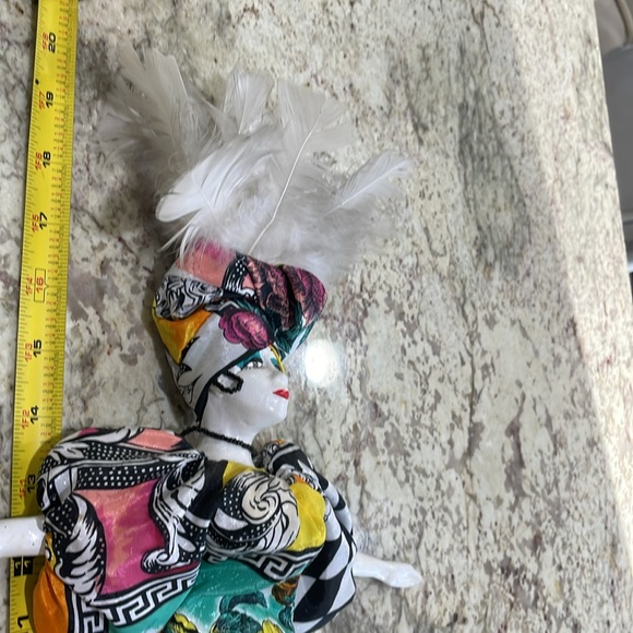 Handmade porcelain beanbag doll with chair. - Picture 8 of 10